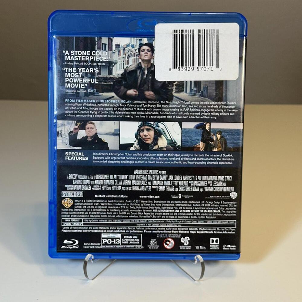 Dunkirk Blu-ray Disc‎ Movie Good Condition - Picture 2 of 3